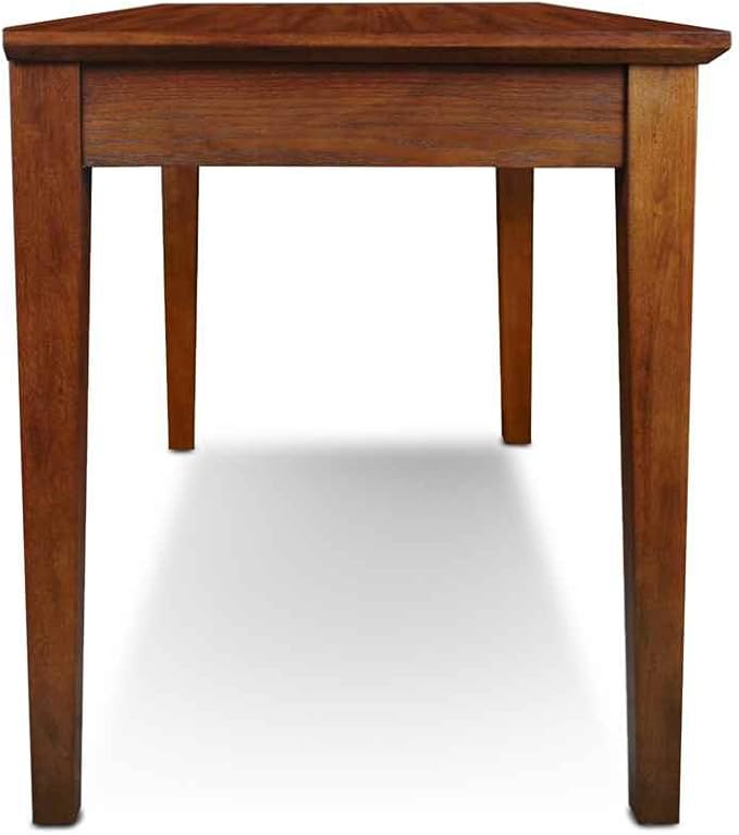 Leick Home 82400 Mission Writing Computer Desk with Drop Front Keyboard Drawer, for Home Office, Solid Wood, Mission Oak - LeafyLoom