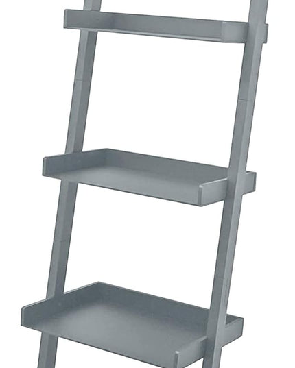 Kiera Grace Providence Hadfield 5 Tier Ladder Shelf, Leaning Bookshelf Storage Rack for Home, Office, 18" x 67", Cloud Grey - LeafyLoom