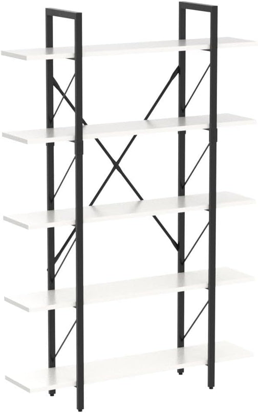 YITAHOME 5 Tier Bookshelf, Freestanding 5 Shelf Bookcases and Bookshelves, Modern Minimalist Furniture Open Display Storage Shelves Books Organizer for Living Room Bedroom Home Office, White - LeafyLoom