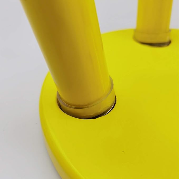 9 Inch Kids Solid Hard Wood Fruit Chair, Crafted Hand-Painted Wood with Assembled Four-Legged Sitting Stool, Bedroom, Playroom, Lemon Furniture Stool for Children,Toddler, Boys, Girls (Lemon) - LeafyLoom