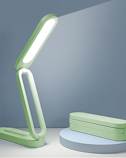 LED Desk Lamp for Office Home & Battery Operated Lamp Rechargeable Lamp Foldable & Portable Light, LED Desk Light Strip, 3 Brightness Dimmable Small Desk Lamp Wireless Reading Lamp - LeafyLoom