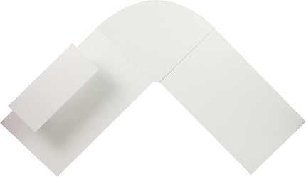 Flash Furniture Ginny Corner Desk - White/Black Space Saving L-Shaped Gaming Desk with Monitor Shelf - 71.5" 2-Tier Computer Desk, Home Office Desk, Easy Assembly - LeafyLoom