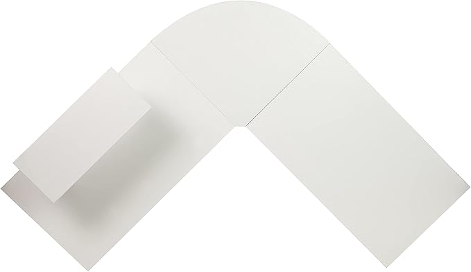 Flash Furniture Ginny Corner Desk - White/Black Space Saving L-Shaped Gaming Desk with Monitor Shelf - 71.5" 2-Tier Computer Desk, Home Office Desk, Easy Assembly - LeafyLoom