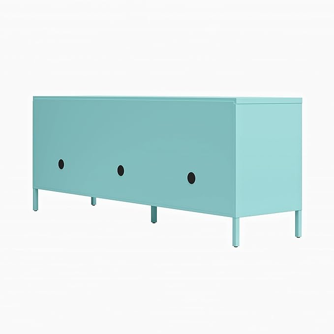 Novogratz Cache Metal Locker-Style TV Stand for TVs up to 65", Mint - LeafyLoom