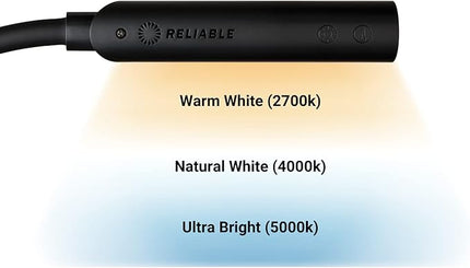 Reliable UberLight Flex 4200TL Task Light – LED Portable Desk Light with Round Base, USB Connection, 26.5” Flexible Gooseneck, 270° Rotational Head, and up to 60,000 Hours of Use (Black) - LeafyLoom