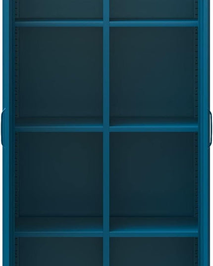 Mr. Kate Annie Tall Metal 2 Door Cabinet, Deep Ocean Blue - LeafyLoom