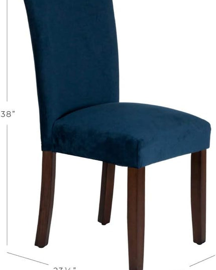 HomePop Parsons Classic Dining Room Tables and Chairs, Pack of 2, Dark Navy - LeafyLoom