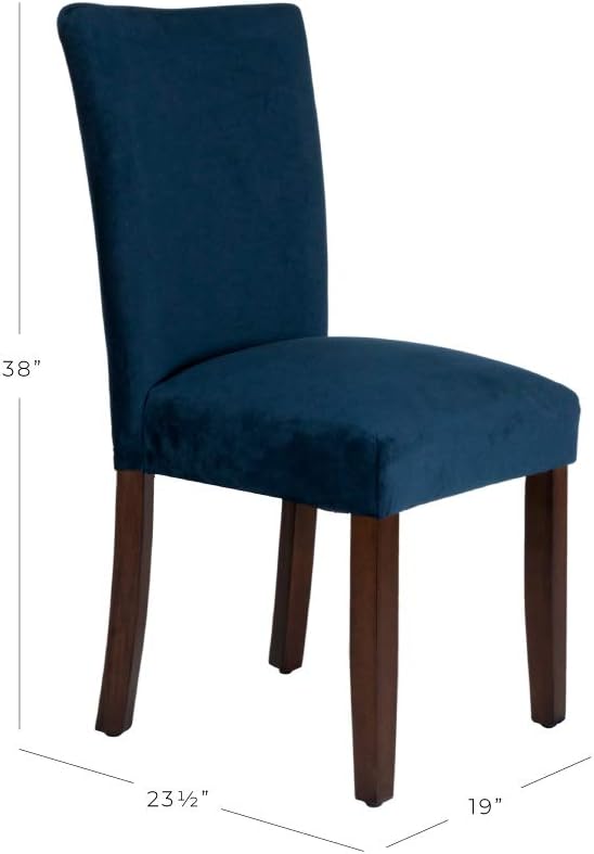 HomePop Parsons Classic Dining Room Tables and Chairs, Pack of 2, Dark Navy - LeafyLoom