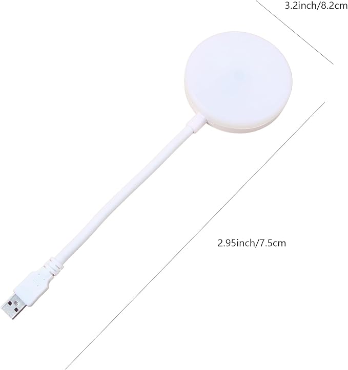 USB Night Light with 3 Color Mode, Arbitrary Brightness Control Small lamp, Portable 360° Flexible Gooseneck for Reading, Makeup, Fill Light, Travel, Outdoor, Power Failure Emergency. - LeafyLoom
