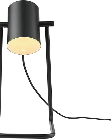 Globe Electric 52299 Sahara 14" Desk Lamp, Matte Black, Swing Shade, in-Line On/Off Rocker Switch - LeafyLoom