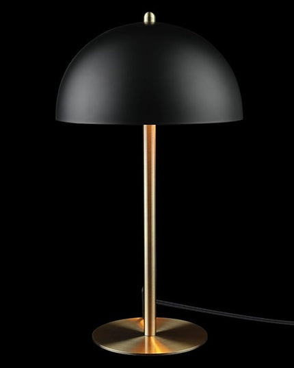 Globe Electric 52938 Luna 15" Desk Lamp, Matte Black, Matte Brass Accents, in-Line On/Off Rocker Switch - LeafyLoom