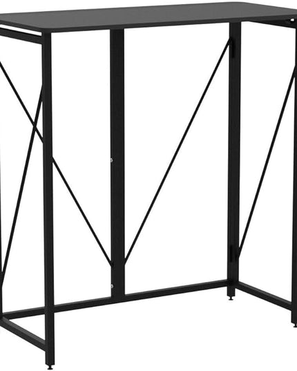 39.37" Folding Standing Desk, Small Laptop Stand Up Desk for Sitting or Standing, No Assembly Needed Folding Desk, Portable Standing Desk, Tall Foldable Desk for Home, Office, Small Spaces (Black) - LeafyLoom