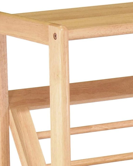Winsome Mission Beech Wood 4-Tier Bookshelf With Slanted Shelf, Natural (82430) - LeafyLoom