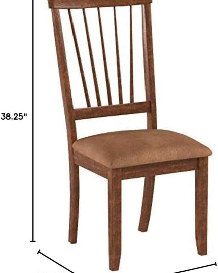 Signature Design by Ashley Berringer 18" Rustic Dining Chair with Cushions, 2 Count, Brown - LeafyLoom