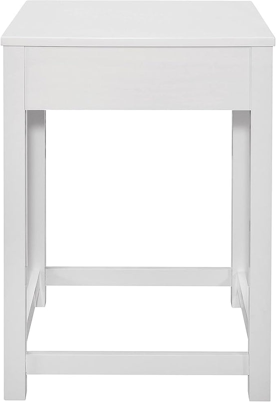 Lexicon Ozias Square Home Office Corner Unit Table, 22" x 22", White - LeafyLoom