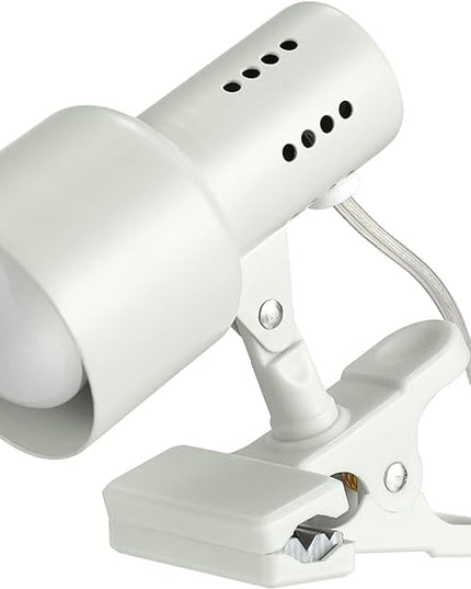 Globe Electric 30293 5.5" Clip-Arm Desk Lamp, Matte Light Gray, In-Line On/Off Switch, Bulb Included, Home Décor, Desk Lamps for Home Office, Home Office Accessories, Room Décor, Accent Lighting Lamps - LeafyLoom