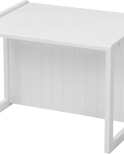 Roba Country-Farmhouse: Bench-White Wood Seating - LeafyLoom