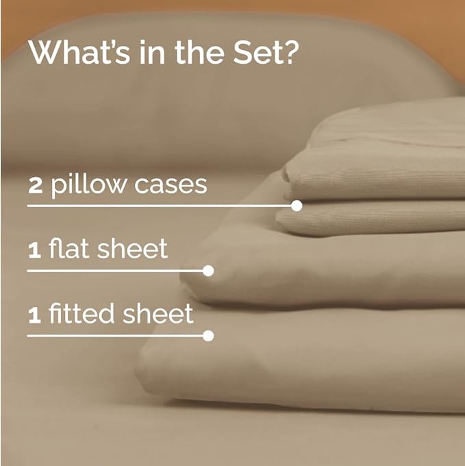 Split King Size 5 Piece Sheet Set - Comfy Breathable & Cooling Sheets - Hotel Luxury Bed Sheets for Women & Men - Deep Pockets, Easy-Fit, Soft & Wrinkle Free Sheets - Cream Oeko-Tex Bed Sheet Set - LeafyLoom