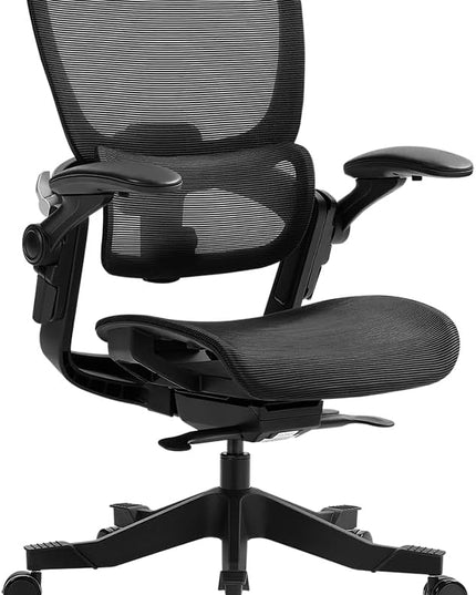 HINOMI H1 Classic V3 Ergonomic Office Chair with Lumbar Support - Comfy Computer Chair with Mesh, Home Office Desk Chair with Adjustable Arms, Comfortable Office Chair Back Support (without Headrest) - LeafyLoom