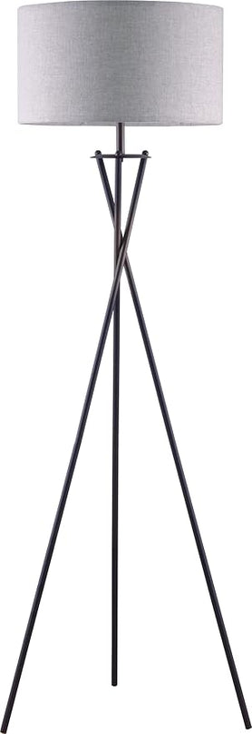 NicBex Floor Lamp,Modern Home Decor Crossed Tripod Floor Lamp with Beige Fabric Drum Shade,Standing Lamp Tall Lamp,Floor Lamps for Living Room,Bedroom and Office,Reading Light,Easy Assembly,Bronze - LeafyLoom