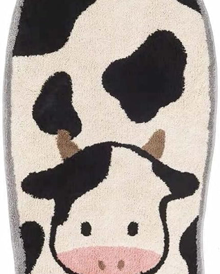 Dairy cattle Shaped Design Bathroom mat,Non-slip Bath Rugs,Play Carpet Area Rug,Photography Props,cow Indoor Mat,Kids Area Mat,Kids' Room Décor - LeafyLoom