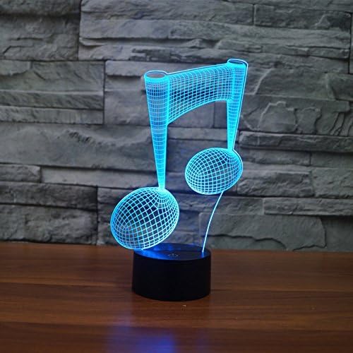 3D LED Modern Musical Note Night Light 3D LED USB 7 Color Change LED Table Lamp Xmas Toy Gift - LeafyLoom