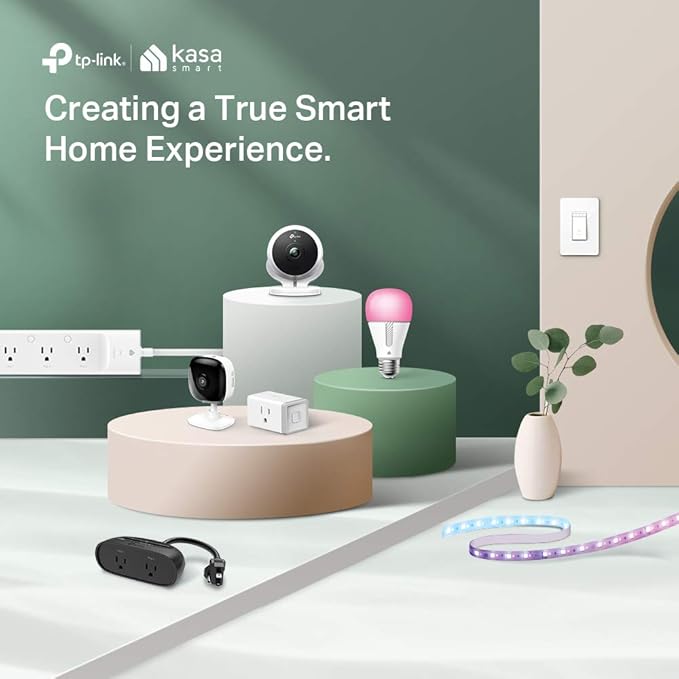 Kasa Smart Light Bulbs that works with Alexa and Google Home, Dimmable Smart LED Bulb, A19, 9W, 800Lumens, Soft White(2700K), CRI≥90, WiFi 2.4Ghz only, No Hub Required, 4 Count (Pack of 1)(KL110P4) KasaSmartbyTP-Link