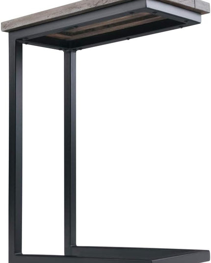 SIMPLIHOME Skyler SOLID MANGO WOOD and Metal 18 Inch Wide Rectangle C Side Table in Birch, Fully Assembled, For the Living Room and Bedroom - LeafyLoom