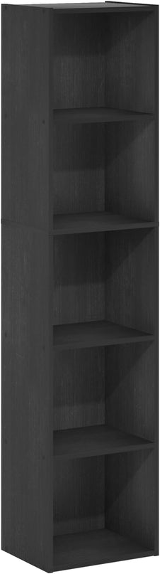 Furinno Luder Bookcase / Book / Storage, 5-Tier Cube, Blackwood - LeafyLoom