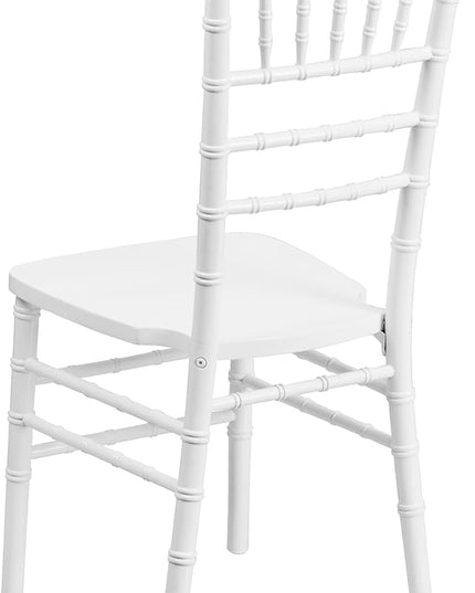 Flash Furniture 2 Pack HERCULES Series White Wood Chiavari Chair - LeafyLoom