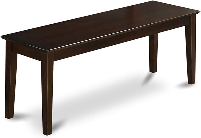 East West Furniture CABO6S-CAP-W Capri 6 Piece Room Furniture Set Contains a Rectangle Kitchen Table and 4 Dining Chairs with a Bench, 36x60 Inch - LeafyLoom