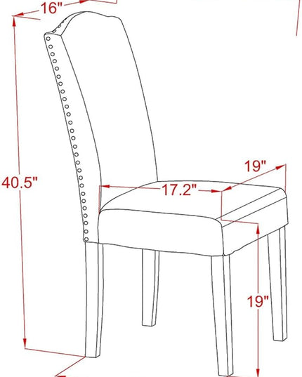 East West Furniture Dublin 5 Piece Room Furniture Set includes a Round Dining Table with Dropleaf and 4 Dark Coffee Linen Fabric Upholstered Chairs, 42x42 Inch, DLEN5-MAH-18 - LeafyLoom
