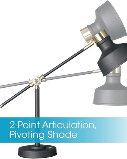 OttLite Balance LED Desk Lamp with USB Port - Modern, Adjustable, Desk Light - LeafyLoom