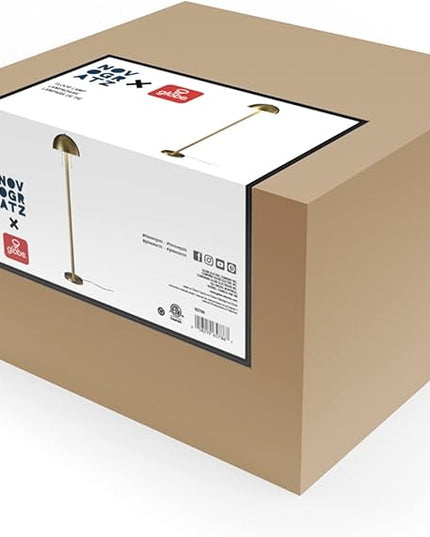 Globe Electric 65786 Haydel 60" 2-Light Floor Lamp, Matte Brass, Double On/Off Pull Chain, Bulb Not Included - LeafyLoom