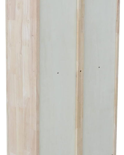 IC International Concepts Shaker Bookcase, 48-Inch Height, Durable Solid Wood Construction, 5 Adjustable Shelves, Home Office Furniture - Unfinished - LeafyLoom