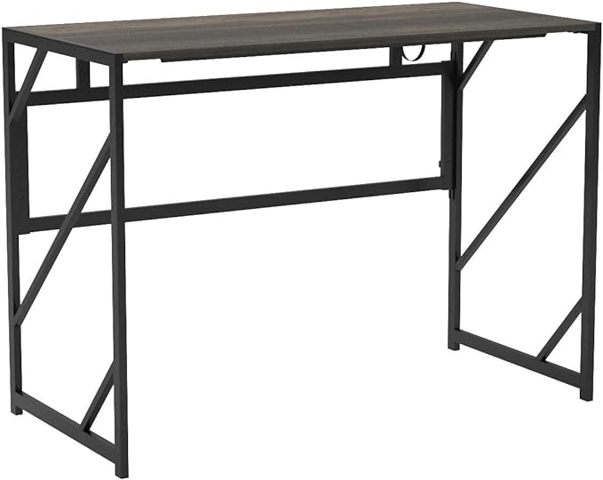 Elephance Folding Desk Writing Computer Desk for Home Office, No-Assembly Study Office Desk Foldable Table for Small Spaces - LeafyLoom