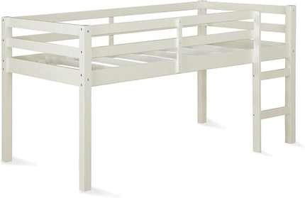 DHP Milton Junior Twin Loft Bed, White - LeafyLoom