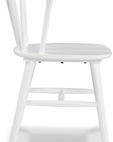 Signature Design by Ashley Grannen Modern 18" Spindle Back Dining Chair, 2 Count, White - LeafyLoom