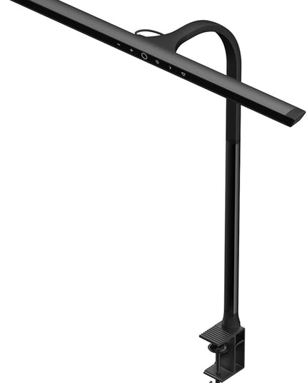 LED Architect Desk Lamp with Clamp and Clip On Desk Lamp 5-level Color Temperature and 5-level Dimmable Modern Desk Lamp 12W Black(Including Desktop Use) - LeafyLoom