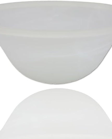 LIGHTACCENTS Alabaster White Glass Lamp Shade Replacement for Floor Lamp - Lamp Shade for Floor Lamps with Medium Base E26 Socket- Floor Lamp Shade - Floor Lamp Replacement Glass (White Marble) - LeafyLoom