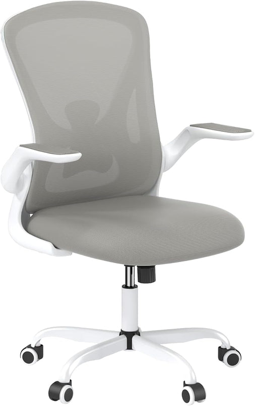 Sytas Home Office Chair Ergonomic, Mesh Desk Chair Lumbar Support, Ergonomic Computer Chair Adjustable Armrest (Gray) - LeafyLoom