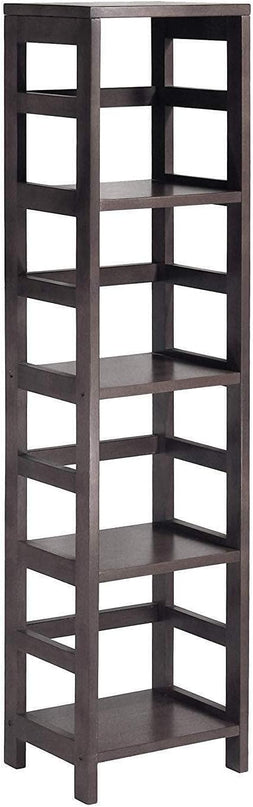 Winsome 4 tier Wood Leo model name Shelving, Small, Espresso - LeafyLoom