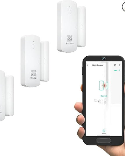 YoLink LoRa Smart Door & Window Sensor 3-Pack: Door Left-Open Reminders, up to 1/4 Mile Open-Air Range, up to 5 Year Battery Life, Alexa, IFTTT, Home Assistant YoLink