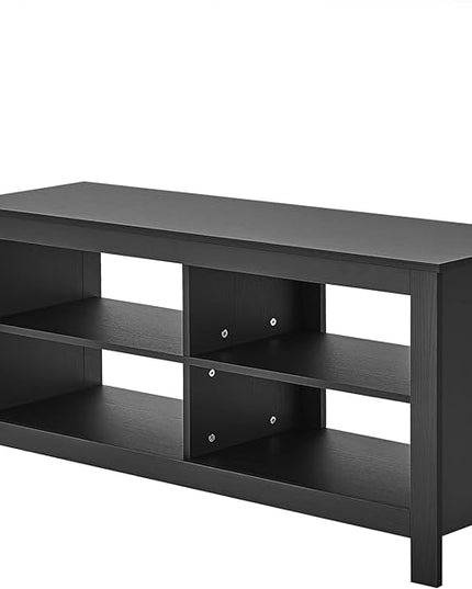 Panana TV Stand, Moden 4 Cubby TV Stand for 60 inch TV, Farmhouse Television Stands Entertainment Center Media Stand with Storage TV Table Stand for Living Room - LeafyLoom