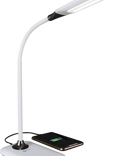 OttLite Enhance LED Sanitizing Desk Lamp with USB Charging – Eliminates up to 99.9% of Bacteria, Touch Activated, Flexible Neck, Modern Light for Reading, Crafting & Office Desktop - LeafyLoom