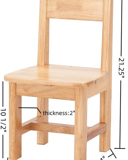 Pure Wood Solid Wood Children Chair for Kids, Kindergarten and Kids' Home Furniture-Pair Set(2 Same Chairs) - LeafyLoom