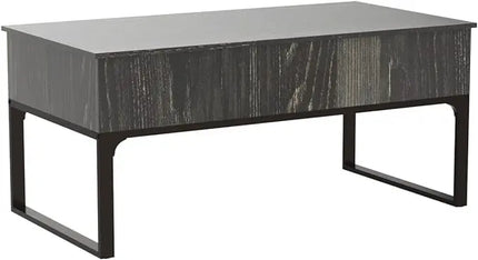 WLIVE Lift Top Coffee Table with Storage, Coffee Table with Lifting Top & Sliding Top, Wood Coffee Table for Living Room, Modern Center Table with 2 Hidden Compartment for Home, Office, Charcoal Black - LeafyLoom