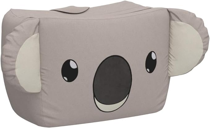 Aubliss Stuffed Animal Storage Bean Bag Chairs for Kids, Velvet Extra Soft Beanbag Chair Cover, X-Large Stuffable Zipper Bean Bag for Organizing Plush Toys Boys Girls, Koala - LeafyLoom