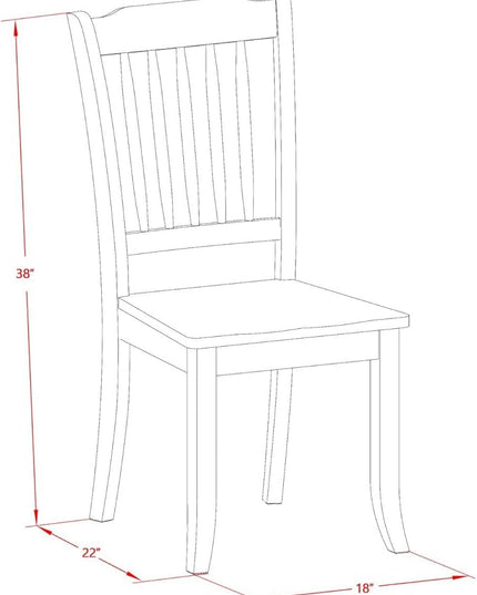 East West Furniture ANDA3-BCH-W Antique 3 Piece Set for Small Spaces Contains a Round Table with Pedestal and 2 Kitchen Dining Chairs, 36x36 Inch - LeafyLoom