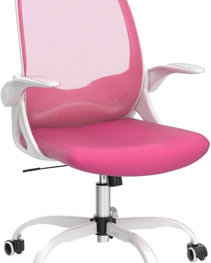 KERDOM Office Chair, Ergonomic Desk Chair, Breathable Mesh Computer Chair, Comfy Swivel Task Chair with Flip-up Armrests and Adjustable Height - LeafyLoom